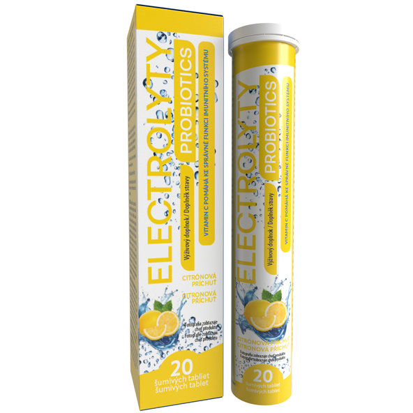 ELECTROLYTY PROBIOTICS Citrón šumivé tablety 20tbl