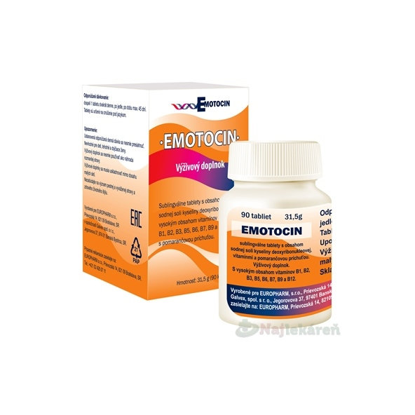 EMOTOCIN na posilnenie imunity, s pomarančovou príchuťou 90tbl