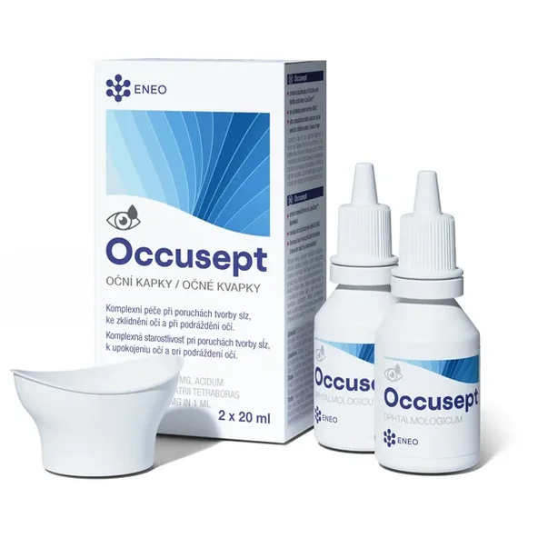 ENEO Occusept očné kvapky s vaničkou 2 x 20 ml