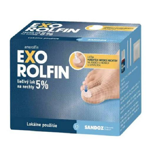 EXOROLFIN liečivý lak na nechty 5% 2,5ml