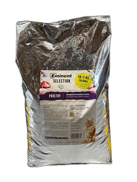 Eminent Cat Adult Selection hydina krmivo pre dospelé mačky 10 + 2 kg