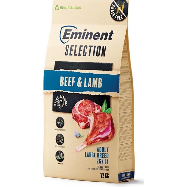 Eminent dog Selection Adult Large Breed Beef & Lamb granule pre psy 12 kg