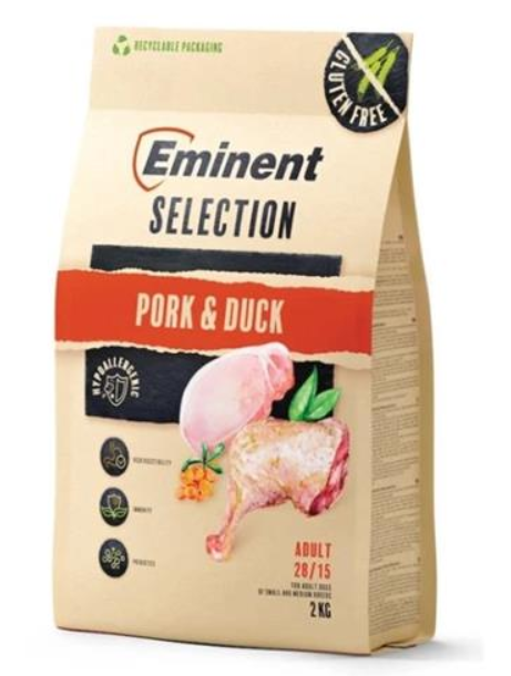 Eminent dog Selection Adult Pork & Duck granule pre psy 2 kg