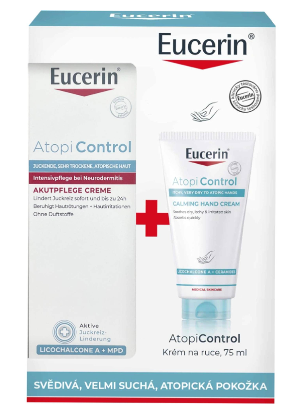 Eucerin Kazeta ATOPI CONTROL Acute krém 40ml + krém na ruky 75ml