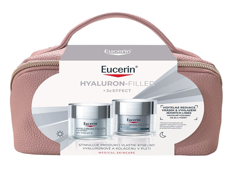 Eucerin Kazeta HYALURON-FILLER+3xEFFECT HYAL denný 50ml + nočný 50ml