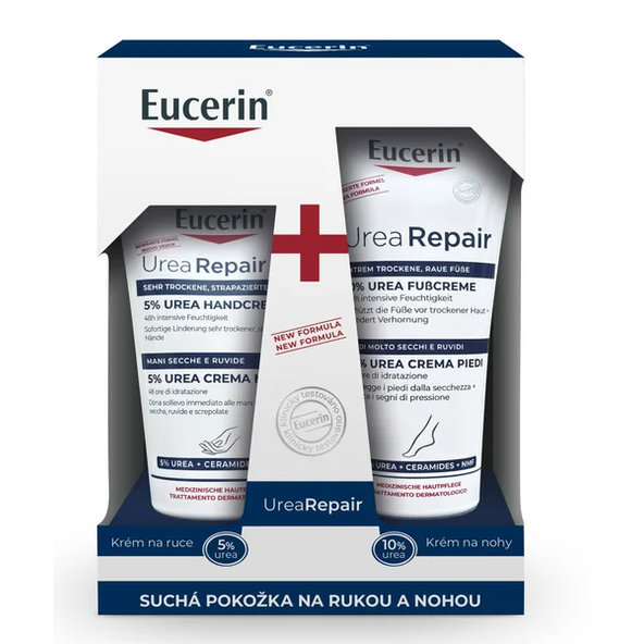 Eucerin Kazeta UREA REPAIR krém na ruky 75ml + krém na nohy 100ml