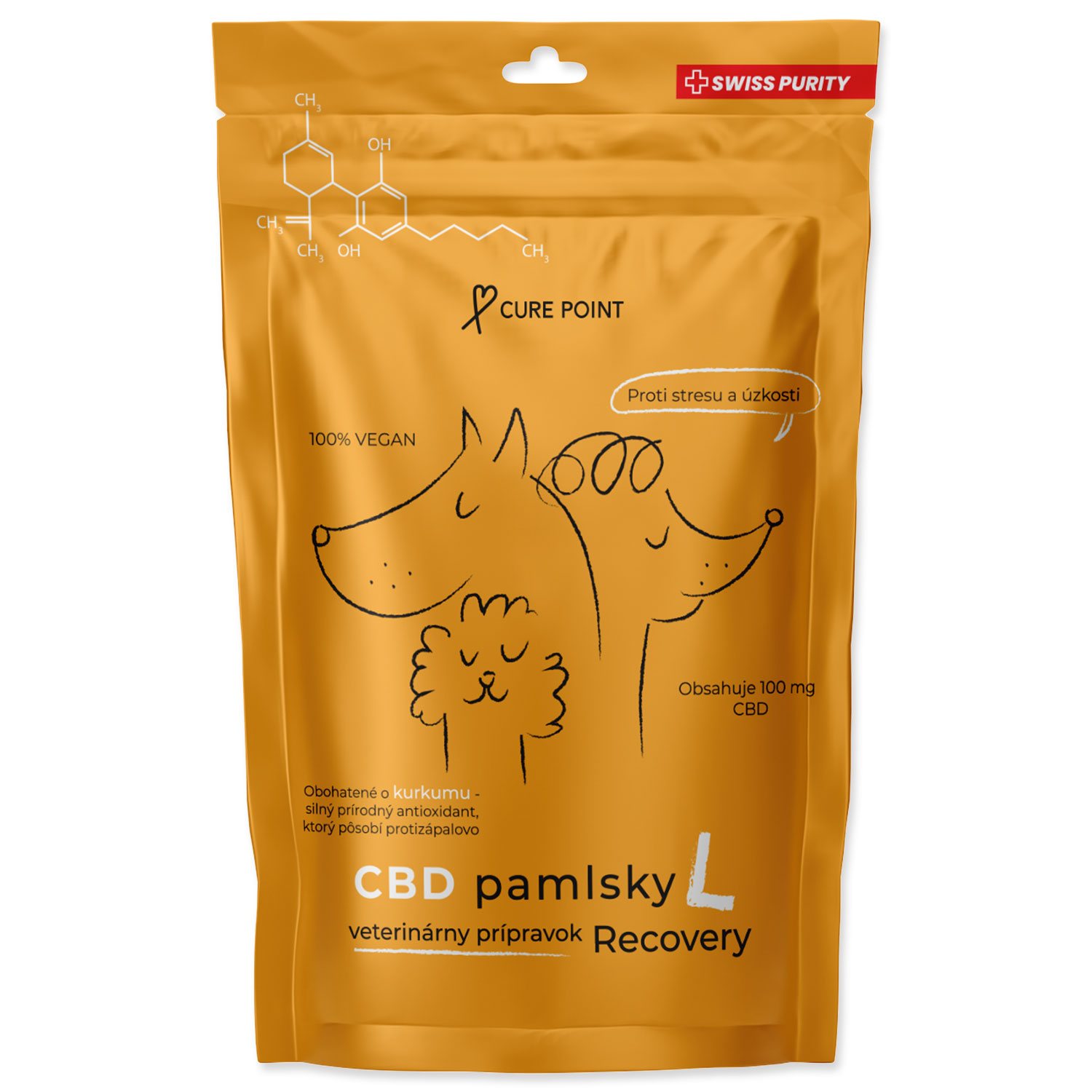 CUREPOINT CUREPOPINT CBD pamlsky Recovery L 100 g