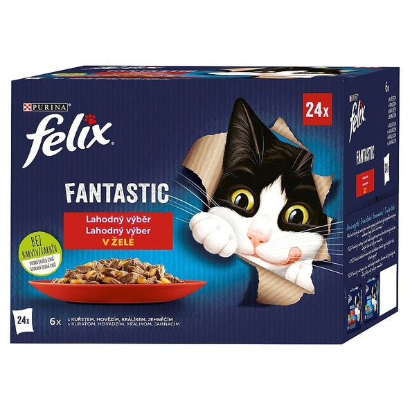 FELIX Fantastic Multipack kura hovädzie králik jahňacie 24 x 85 g