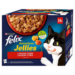 FELIX Sensations Jellies hovädzie kura kačica jahňacie 24 × 85 g