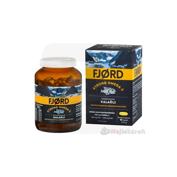FJORD STRONG OMEGA-3 Rybí olej 80cps