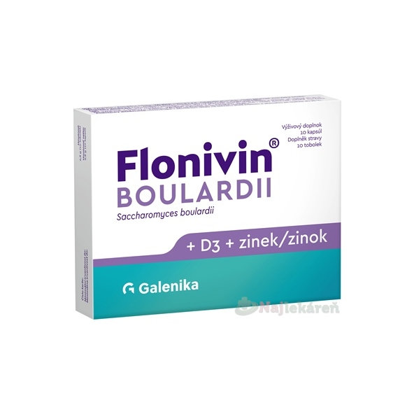 FLONIVIN BOULARDII vitamín D3 + ZINOK 10cps
