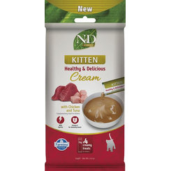 Farmina Creamy N&D Prime Cat with Chicken & Tuna Kitten maškrta pre mačiatka 60 g