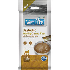 Farmina Creamy Vet Life Cat Diabetic with Chicken & Tuna maškrta pre mačky 60 g