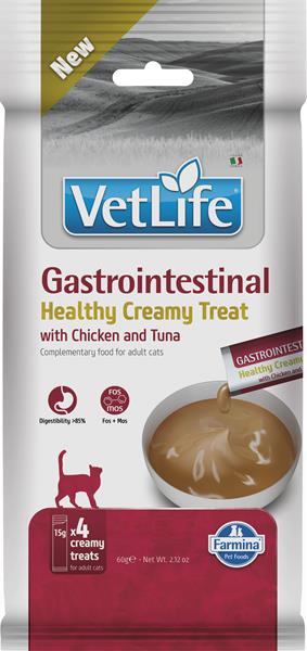 Farmina Creamy Vet Life Cat Gastrointestinal with Chicken & Tuna maškrta pre mačky 60 g