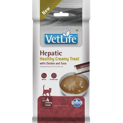 Farmina Creamy Vet Life Cat Hepatic with Chicken & Tuna maškrta pre mačky 60 g