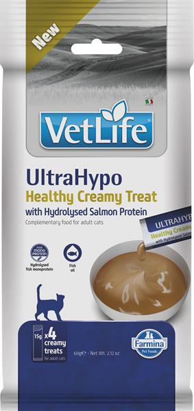 Farmina Creamy Vet Life Cat Ultrahypo with Hydrolysed Salmon Protein maškrta pre mačky 60 g