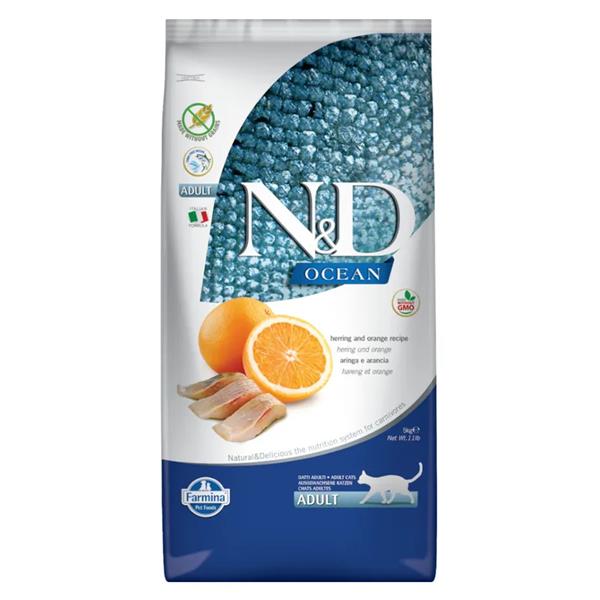 Farmina N&D cat OCEAN PUMPKIN (GF) adult, herring & orange 5 kg
