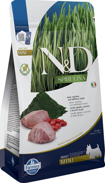 N&D Spirulina Dog Lamb and Goji Puppy Mini 800 g