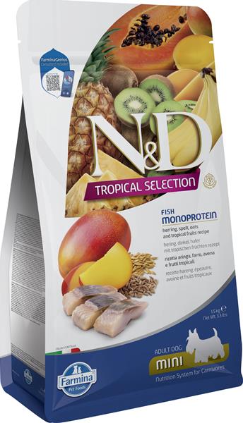 N&D Tropical Selection Dog Herring Adult Mini 1,5 kg