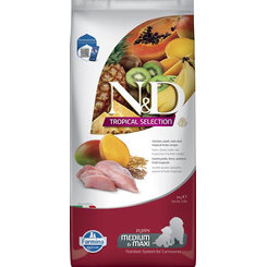 Farmina N&D dog TROPICAL SELECTION (AG) puppy med/maxi chicken granule pre psy 10 kg