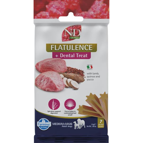 Farmina Quinoa Dog Flatulence medium & maxi maškrta pre psy 110g