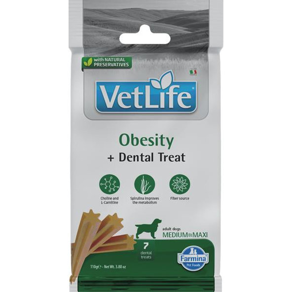 Farmina Vet Life Dog Obesity Adult medium & maxi maškrta pre psy 110g