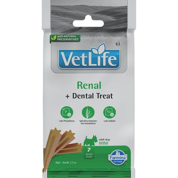Farmina Vet Life Dog Renal Adult Mini maškrta pre psy 60g
