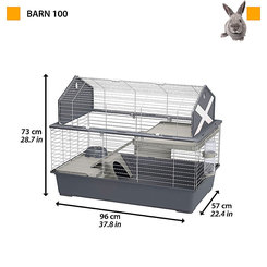 Ferplast klietka pre králiky Barn 100 Grey