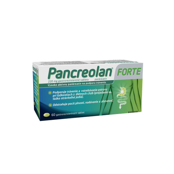 Zentiva PANCREOLAN FORTE na trávenie 60 tabliet