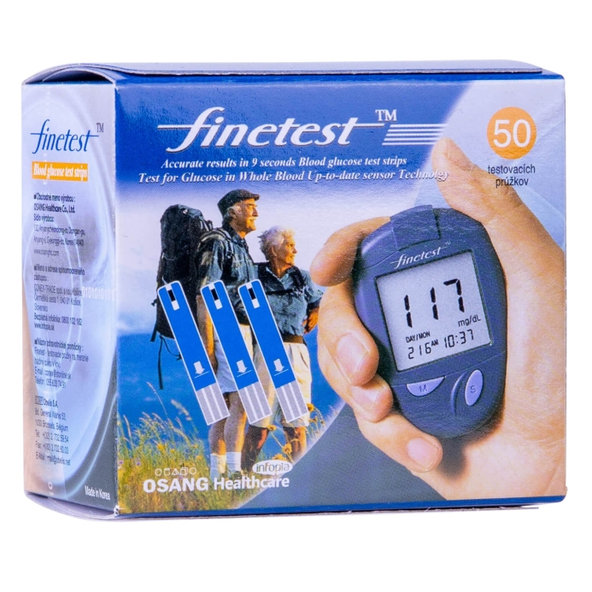 Finetest testovacie prúžky 50 ks