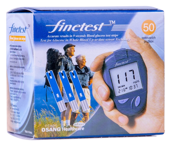 Finetest testovacie prúžky 50 ks