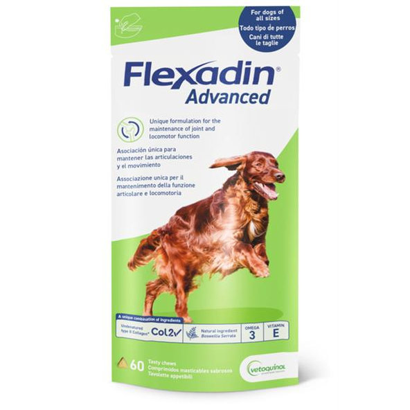 Flexadin Advanced pre psy žuvacie tablety 60 ks