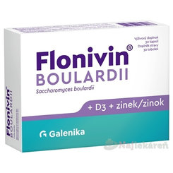 Flonivin BOULARDII (Saccharomyces boulardii + vitamín D3 + zinok) 30cps