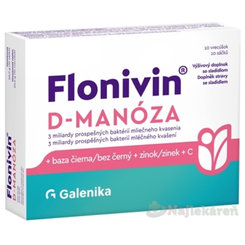 Flonivin D-MANÓZA vrecúška baza čierna + zinok + vitamín C 10ks
