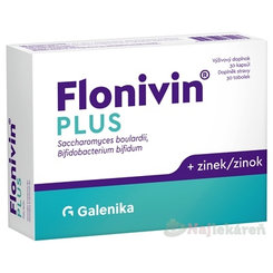 Flonivin PLUS výživový doplnok (Saccharomyces + Bifidobacterium + zinok) 30cps