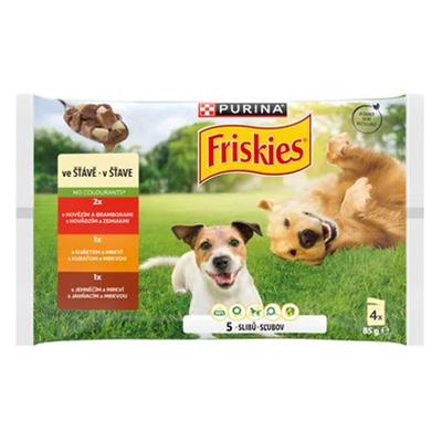 Friskies dog Adult Multipack hovädzie&kura&jahňa v želé kapsička pre psy 4x85 g