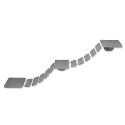 Climbing ladder for wall mounting, 150 × 30 cm, taupe