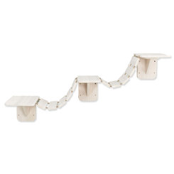 Climbing ladder for wall mounting, 150 × 30 cm, white