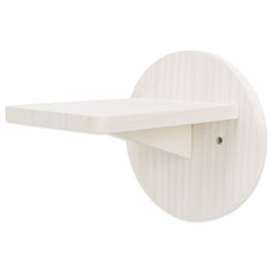 Climbing step for wall, pine wood, ø 19 × 22 cm, white