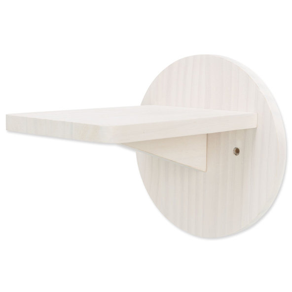 Climbing step for wall, pine wood, ø 19 × 22 cm, white