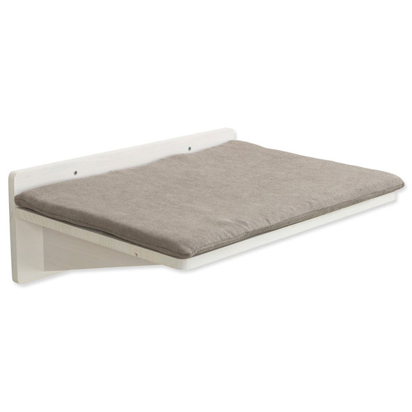 Platform with cushion, climbing landscape, 50 × 17.5 × 36.5 cm, white