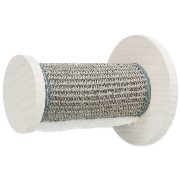 Climbing step for wall, sisal/pine wood, ø 18 × 22 cm, white/grey