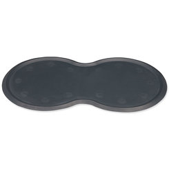 Podložka pod misky, prírodná guma, 45x25 cm, tmavo šedá