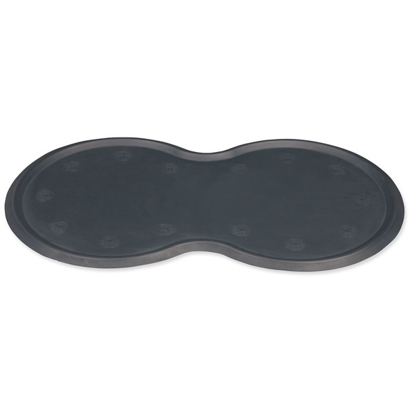 Podložka pod misky, prírodná guma, 45x25 cm, tmavo šedá