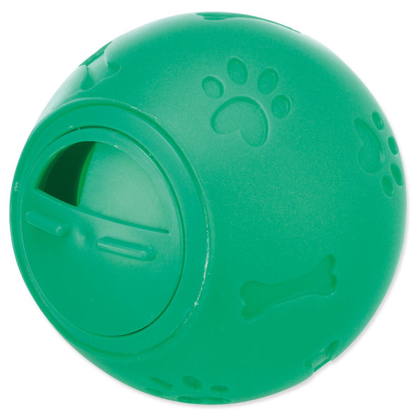 Hračka Trixie lopta na pamlsky plast, vzor labka/kosť 7cm