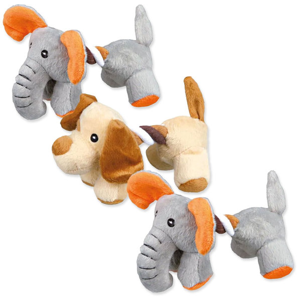 Hračka Trixie preťahovadlo zviera plyš 17cm 3ks