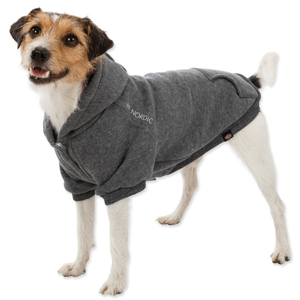 BE NORDIC Flensburg hoodie, XS: 30 cm, grey mikina pre psy