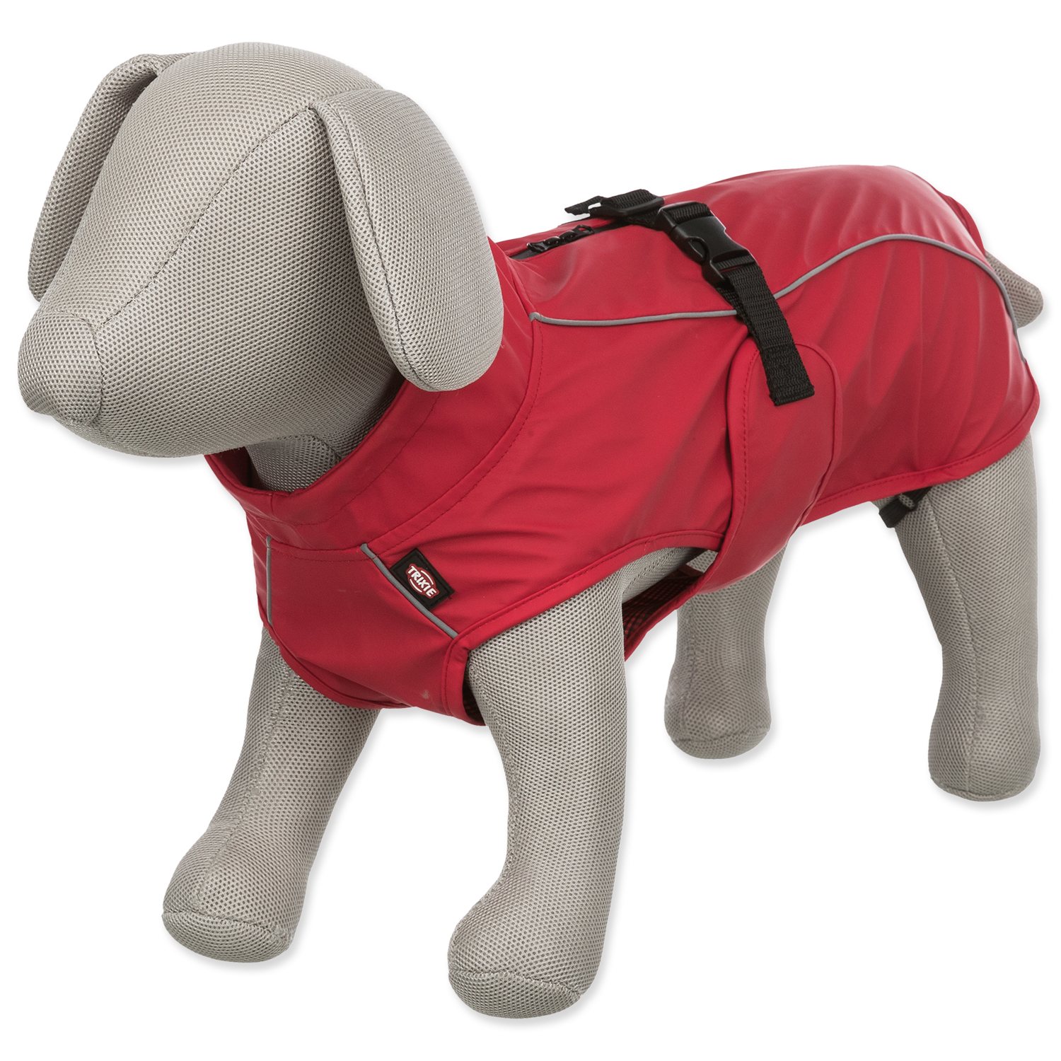 Vimy rain coat Polyesterový pršiplášť pre psov L: 55 cm, red