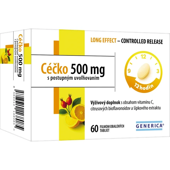 GENERICA Céčko s postupným uvoľňovaním 500 mg 60 tabliet