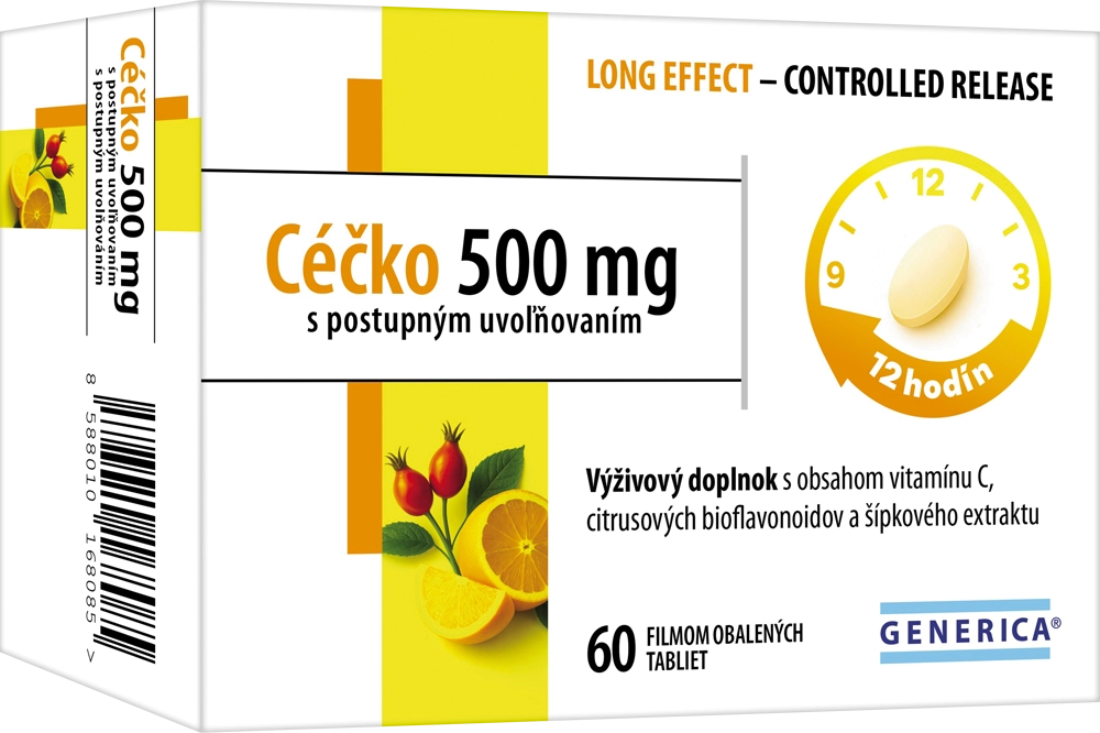 GENERICA Céčko s postupným uvoľňovaním 500 mg 60 tabliet kúpite na Najlekaren.eu